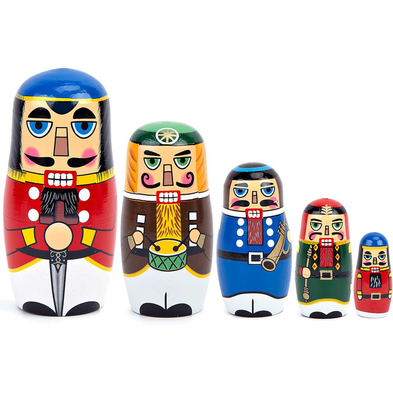 5pcs Russian Nutcracker Nestin - Nutcracker Figurine 评论和价格