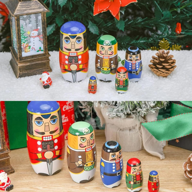 5pcs Russian Nutcracker Nestin - Nutcracker Figurine 评论和价格