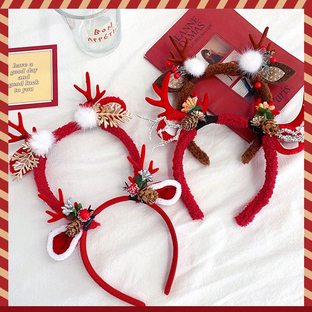 Cute Christmas Decoration Chri - Reindeer Antlers Headband 评论和价格