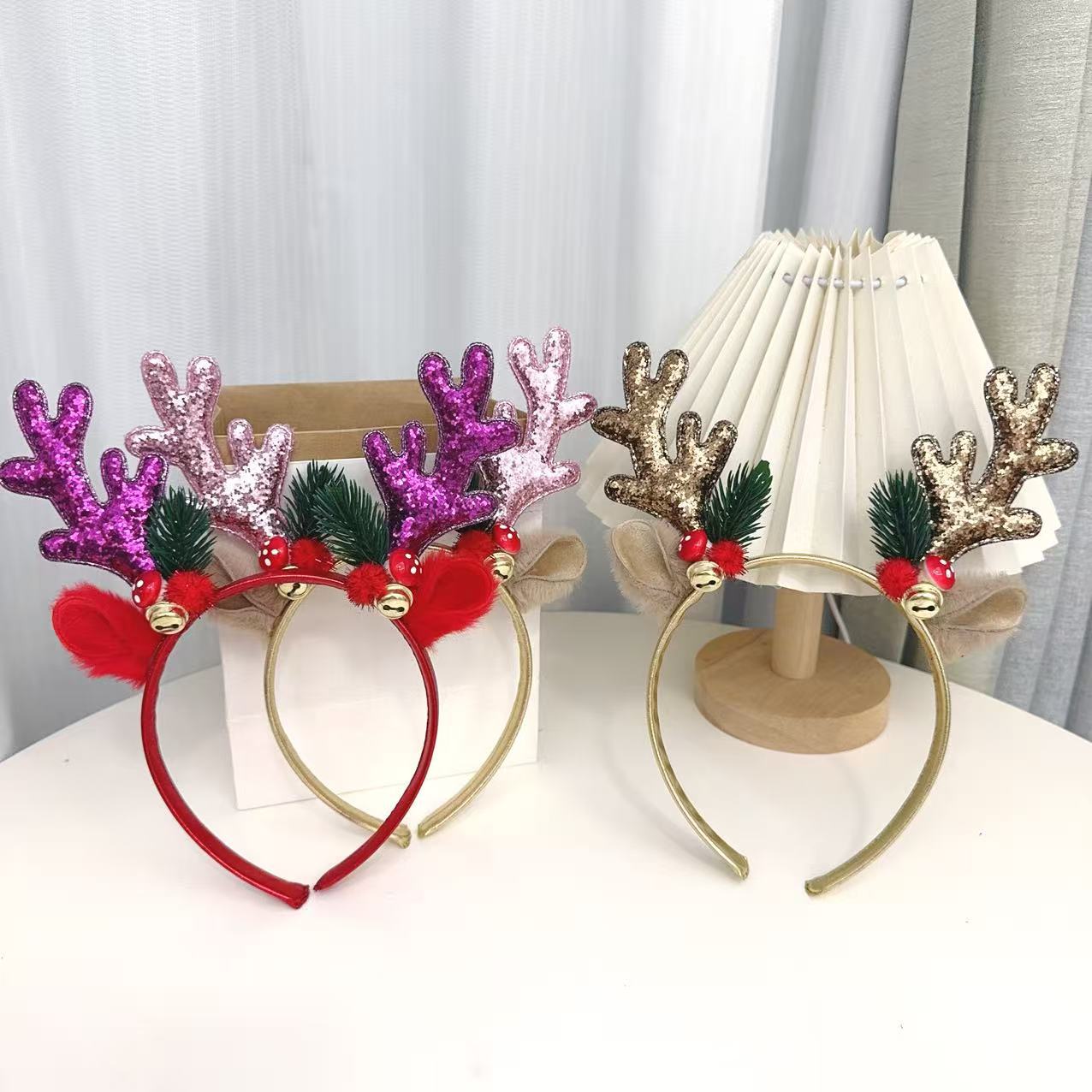 Popular Glittery Reindeer Antl - Reindeer Antlers Headband 评论和价格