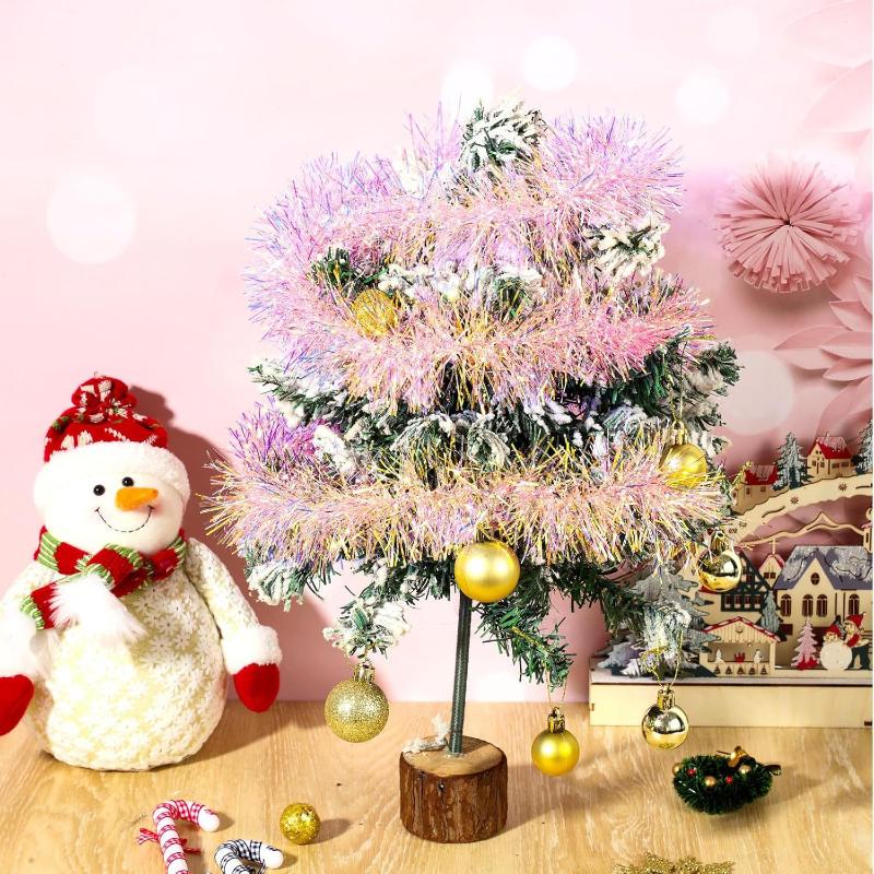 1/3/5PCS 2M Pink Christmas Tin - Tinsel Garland Decoration 评论和价格