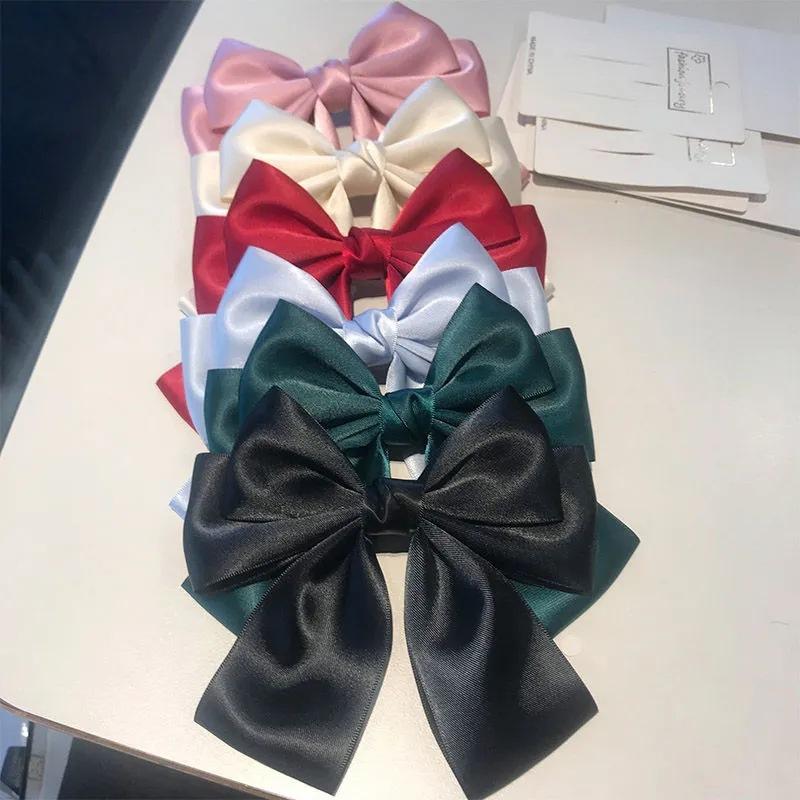 Solid Color Bow Ribbon Hair Cl - Ribbon Bow Gift 评论和价格