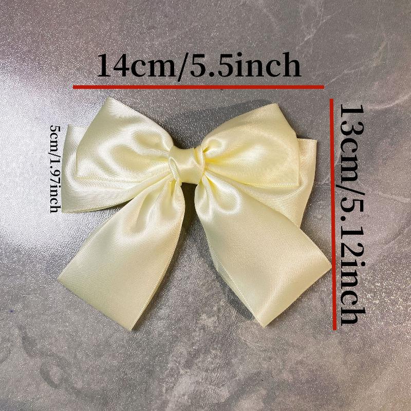Solid Color Bow Ribbon Hair Cl - Ribbon Bow Gift 评论和价格