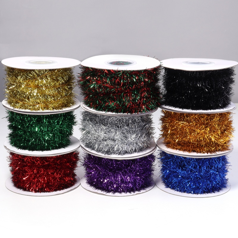 10Yards Christmas Tinsel Ribbo - Tinsel Garland Decoration 评论和价格