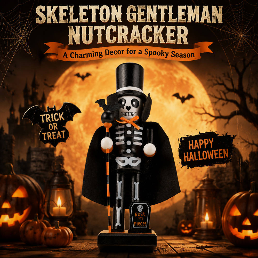 Halloween Solid Wood Nutcracke - Nutcracker Figurine 评论和价格