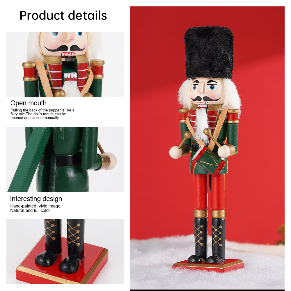 30cm Wooden Nutcracker Ornamen - Nutcracker Figurine 评论和价格