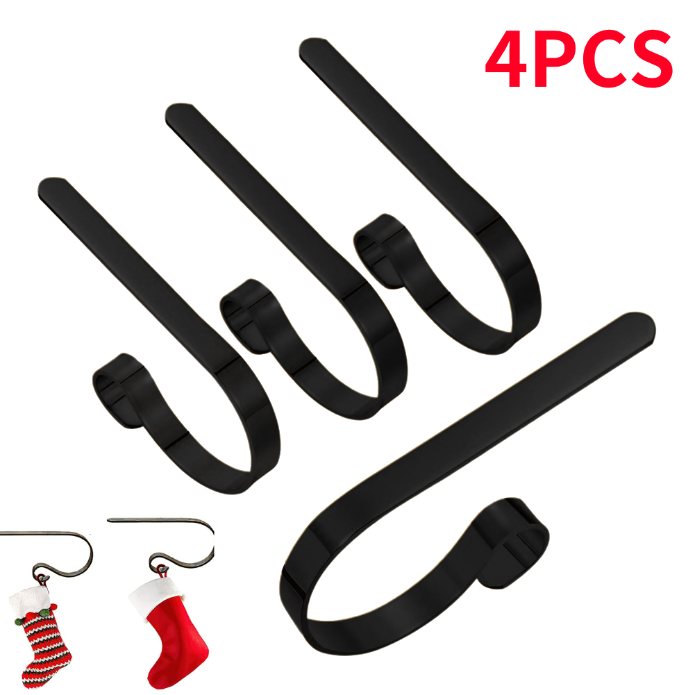 4Pcs Iron Black Christmas Stoc - Christmas Stocking Hanging 评论和价格
