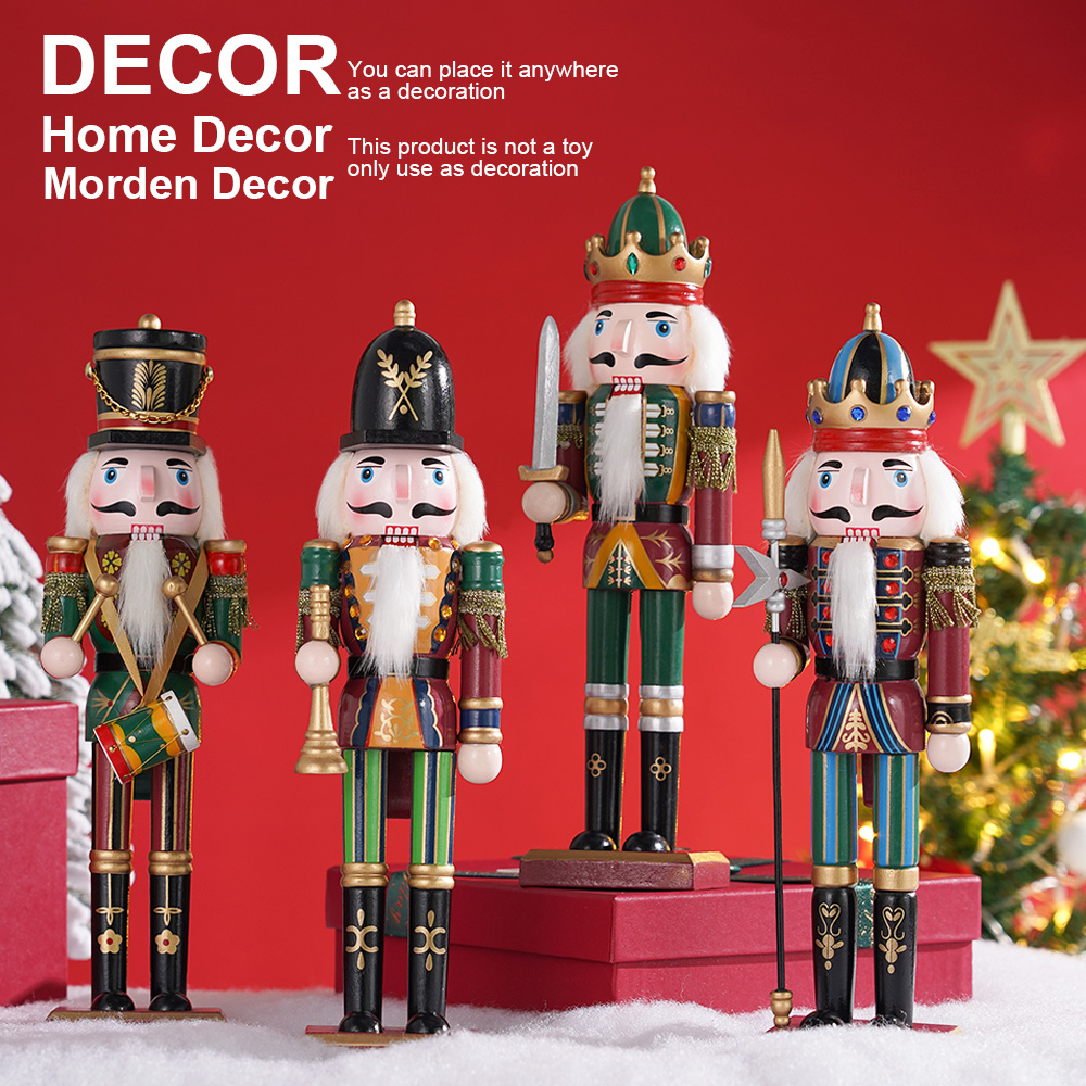 30CM Wooden Nutcracker Christm - Nutcracker Figurine 评论和价格