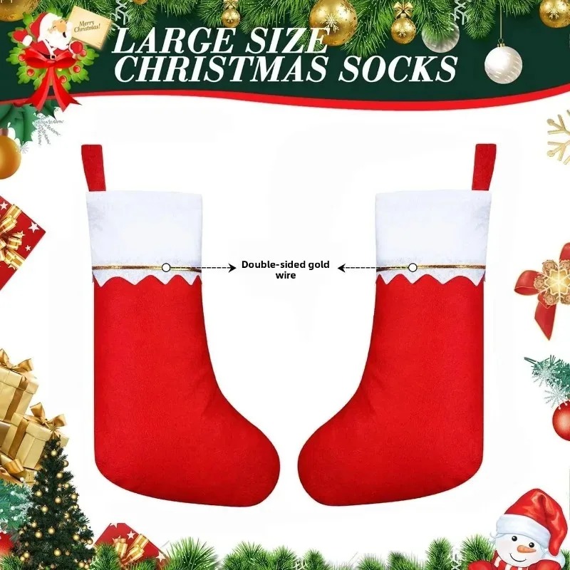12-24PCS Christmas Stockings H - Christmas Stocking Hanging 评论和价格