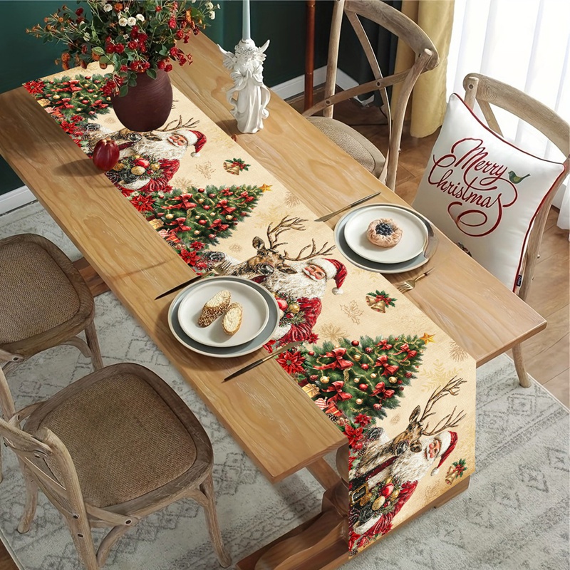Vintage Christmas Table Runner - Christmas Table Runner 评论和价格